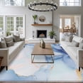 thumbnail image 3 of Large Area Rugs for Living Room Bedroom, Blue Marble 6'x9' Rug Washable Carpet Runner Indoor Outdoor, Gradual Modern Abstract Art Non Slip Floor Mats Rug for Kitchen, Playroom, 3 of 8