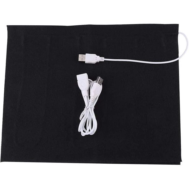 Almohadilla de calefacción USB CARBONLIKE, portátil, 5 V, USB, lavable, súper grande, almohadilla eléctrica de tela de fibra de carbono, elemento calefactor para cuello, espalda, estómago, columna lumbar, XianweiShao 8390605686481