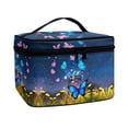 thumbnail image 2 of HELLHERO Mason Butterflies Polyester Travel Cosmetic Organizer Bag With Brush Storage Storage Pockets Cosmetic Bag Brush Protectors, 2 of 5