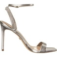thumbnail image 6 of Sam Edelman Ophelia Soft Silver Open Toe Ankle Strap Stiletto Heeled Sandals (Soft Silver, 9), 6 of 6