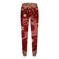 thumbnail image 4 of IROINNID Men's Pants Relaxed Cigarette Christmas Warm Trousers Print Elastic Waist Pants, 4 of 5