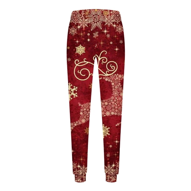 Pantalones de Chándal de Navidad Para Hombres Pantalones Elásticos Impresos en 3D de Moda Casual Odeerbi ODB194917