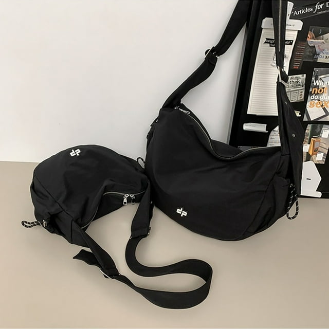 Petit Sac Bandoulière pour Femmes et Hommes, Mini Sac Léger en Nylon avec Sangle Ajustable et Fermeture Éclair, Sacs d'Épaule Polyvalents pour un Usage Quotidien