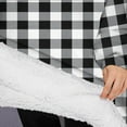 thumbnail image 3 of Oversized Wearable Blanket Hoodie,Black White and Gray Checkerboard Pattern Sherpa Blanket Hoodie with Super Pockets,Super Warm Fuzzy Pullover for Women & Men, 3 of 6