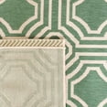 thumbnail image 4 of Safavieh Courtyard Brooklyn Geometric Indoor/Outdoor Area Rug, Dark Green/Beige, 5'3" x 5'3" Round, 4 of 9