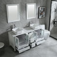 thumbnail image 7 of Wonline 60" Bathroom Vanity Wood Cabinet Double Ceramic Sink w/ Mirror White, 7 of 7