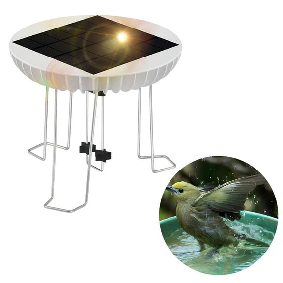Solar  1500mAh Backup Battery Bird Bath Decor