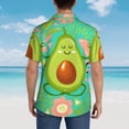 thumbnail image 6 of Xecao Avocado Keep Calm print Hawaiian shirt - a stylish short-sleeve button-down for men, perfect for casual beach and tropical outings., 6 of 9