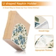 thumbnail image 4 of WOBOGO Seamless Pattern Of Blue Flowers and Green Leaves Clear Acrylic Napkin Holder Kitchen Tissue Face Towel Cocktail Rack Bar Restaurant Dinner Paper Dispenser, 4 of 9
