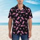 thumbnail image 2 of Balery Breast Cancer Awareness Camisas hawaianas de manga corta para hombre, camisas playeras de corte holgado, camisas de vacaciones con botones,Large, 2 of 7