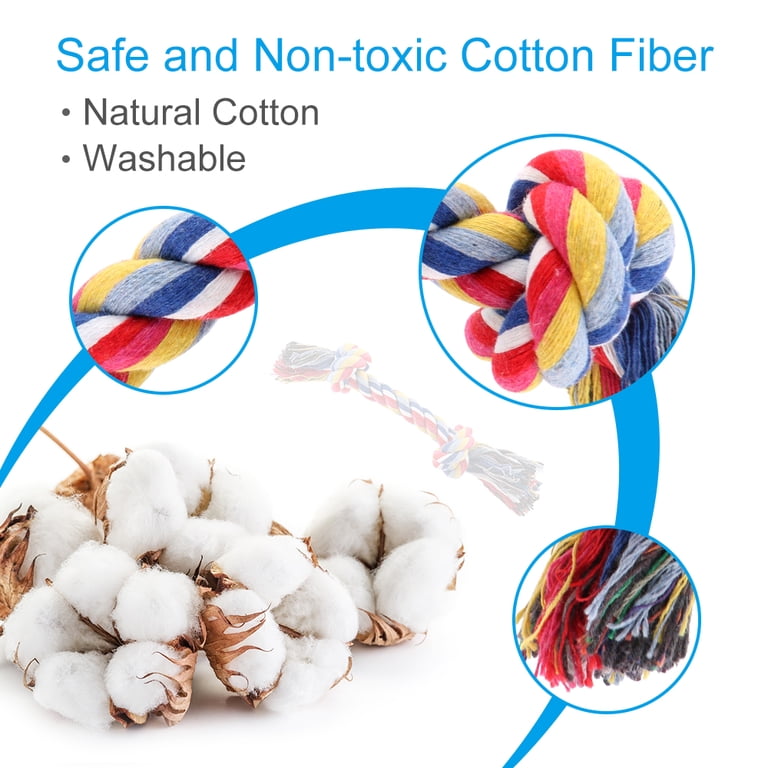 Plutus Pet Cotton Rope Chew Toys, 8-Pack for Dogs photo 5