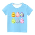 thumbnail image 2 of Edvintorg Kawaii Easter Eggs Tshirt for Kids 2025 Summer Girls Clothes Boys Tee Shirts Fashion Printed Round Neck Short Sleeve Tops 3-14Years Children's Clothing, 2 of 4