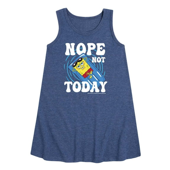 SpongeBob SquarePants - Nope Not Today - Toddler and Youth Girls A-Line Dress