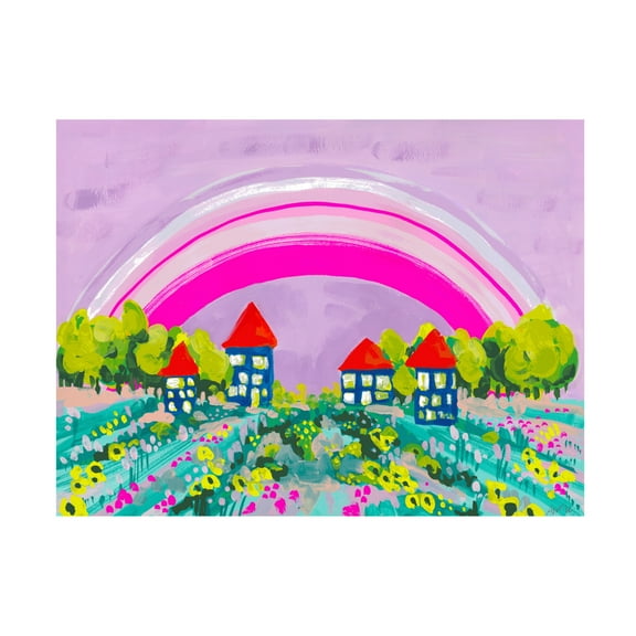 Trademark Fine Art Ania Zwara Opera Rose Rainbow Canvas Wall Art