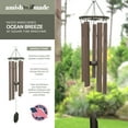 thumbnail image 3 of HomeStock Southwestern Sensibilities Wind Chime made with powder coated Aluminum tubes - 7.75"L x 7.75"W x 36"H, Bronze Color, Aluminum Material, Powder Coated, 3 of 5