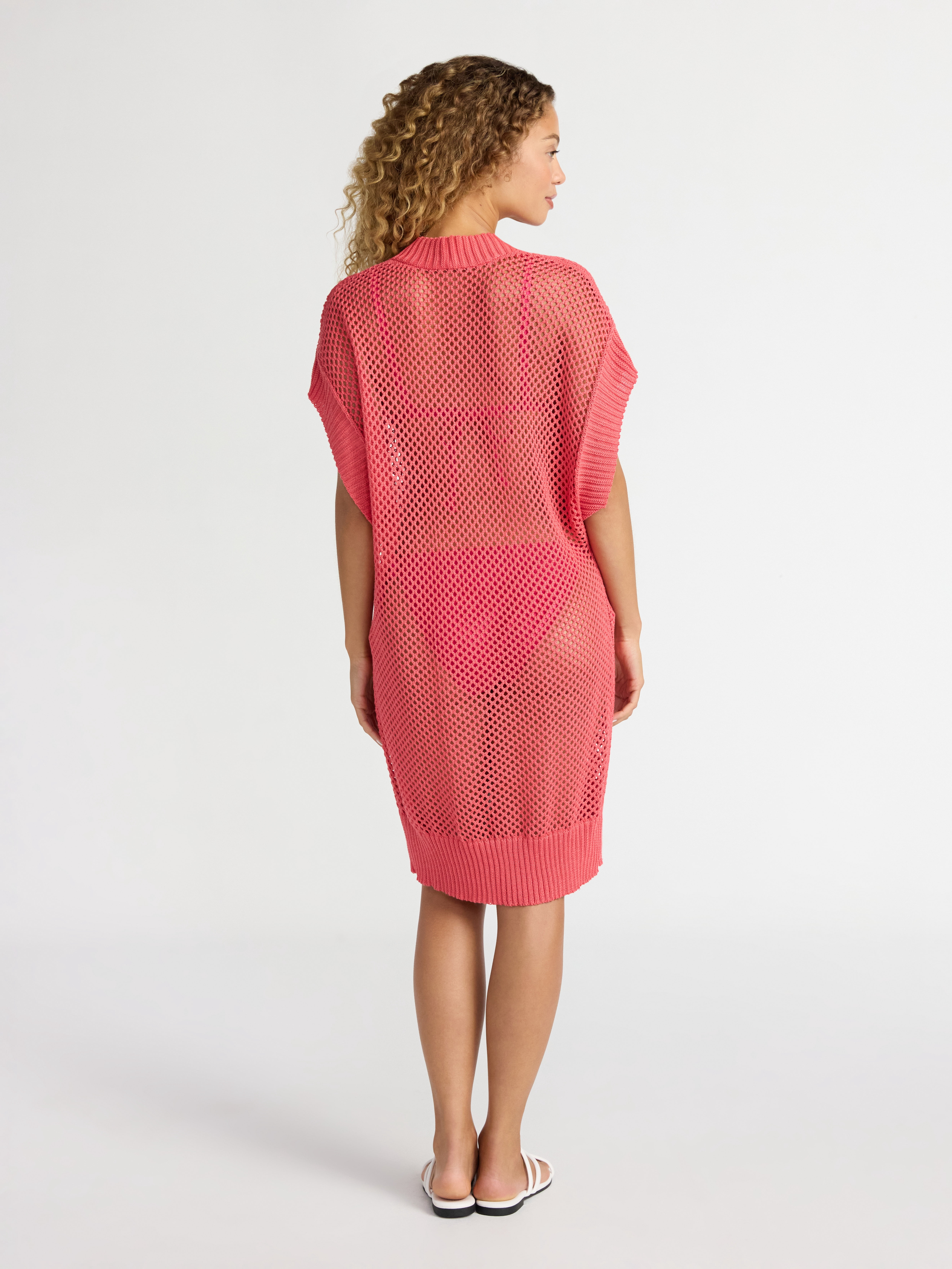 Time and Tru Women's Open Front Crochet Ruana, Sizes S-3XL