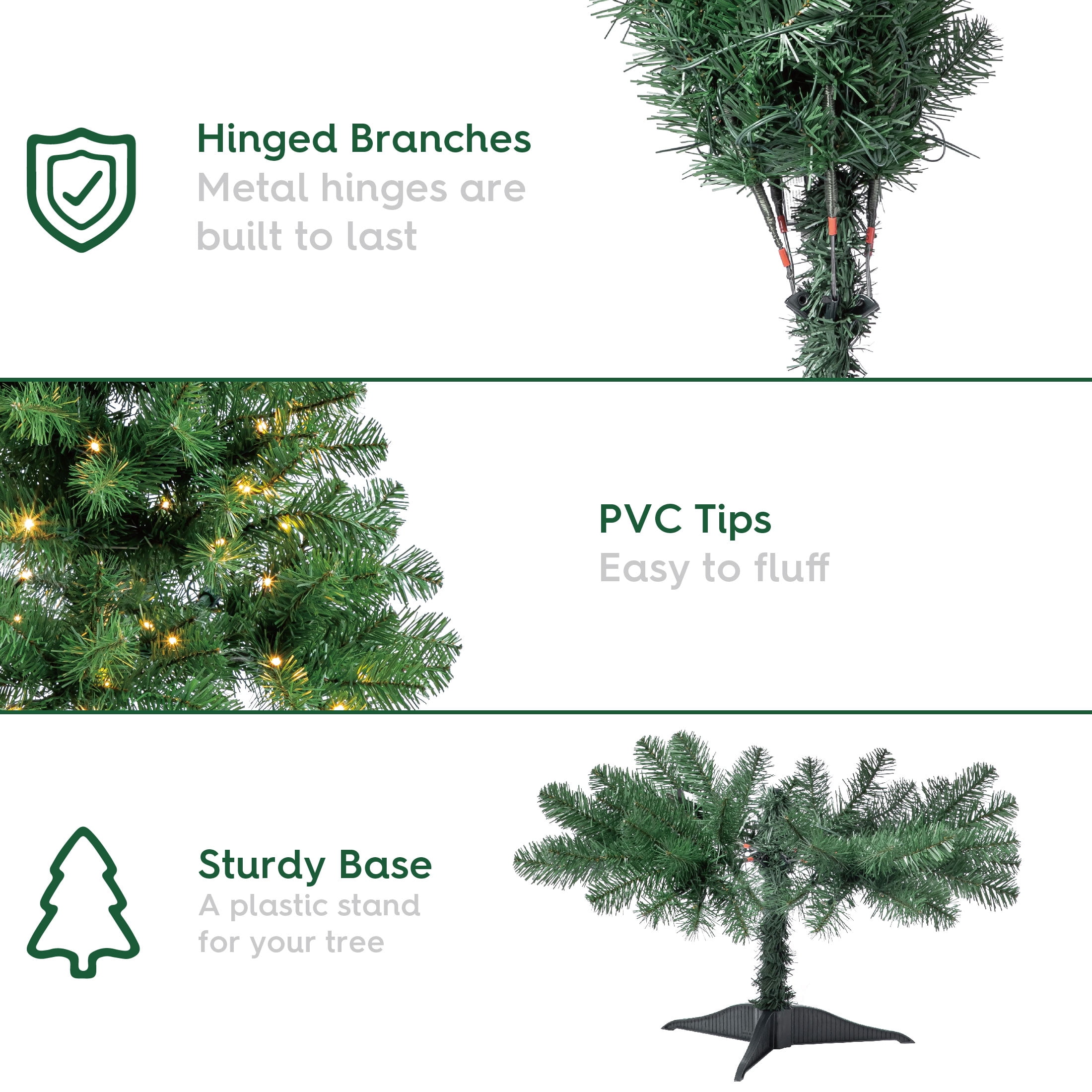 4' Pre-Lit Indiana Spruce Green Artificial Christmas Tree with Color-Changing LED Lights, by Holiday Time