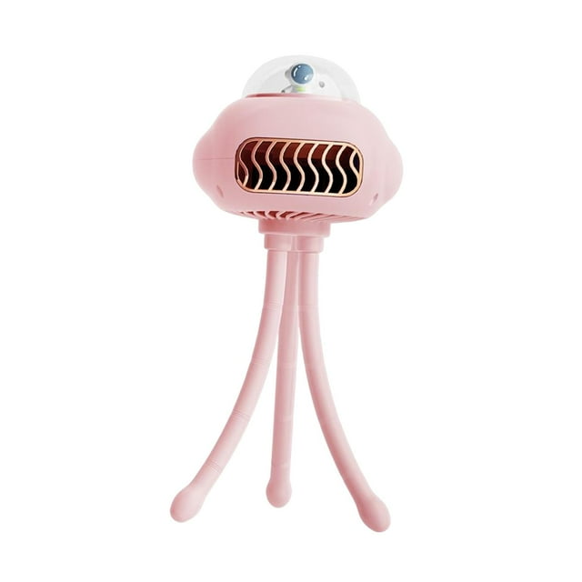 veasfak Ventilateur de Refroidissement de Table Personnel Sans Lame Portable 3 Vitesses pour Voiture de Randonnée Rose