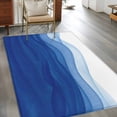 thumbnail image 2 of Ombre Blue Waves Area Rugs 4'x6', Washable Small Throw Rugs for Office Bathroom, Abstract Art Gradient Modern Indoor Outdoor Rug Non-Slip Low Pile Carpet Runner Reversible Floor Mats, 2 of 8