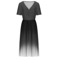 thumbnail image 4 of SMihono Robe Bohème d'Été pour Femmes Grande Taille Robe d'Été pour Femmes Décontractée Col Rond Dégradé Imprimé Manches Courtes Robe de Plage Robe de Fête, 4 of 6