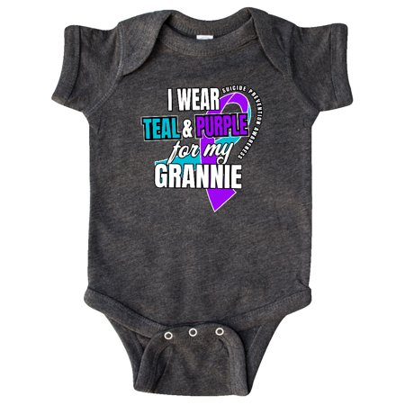 

Inktastic Suicide Prevention I Wear Teal and Purple for My Grannie Gift Baby Boy or Baby Girl Bodysuit