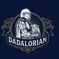 thumbnail image 2 of Boy's Star Wars: The Mandalorian Grogu and Din Djarin Dadalorian Banner Sketch  Graphic Tee Navy Blue X Large, 2 of 4