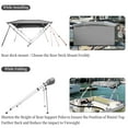 thumbnail image 7 of Yesurprise 4 Bow Bimini Top Boat Cover with Aluminum Alloy Frame Include 2 Straps2 Adjustable Rear Support PoleZippered Storage Boot PU Coating Canvas, 7 of 7