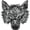 Silver, variant on Jiibva Werewolf Half Face Mask PU Foam Animal Wolf Snout Black 26x25x5cm