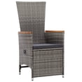 thumbnail image 5 of vidaXL 7 Piece Outdoor Dining Set with Cushions Poly Rattan Grey, 5 of 5