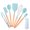 Green, variant on Silicone Kitchenware Set 7 Piece Set Cooking Utensils Modern Simple Cooking Supplies Anti Deformed Kitchenware
