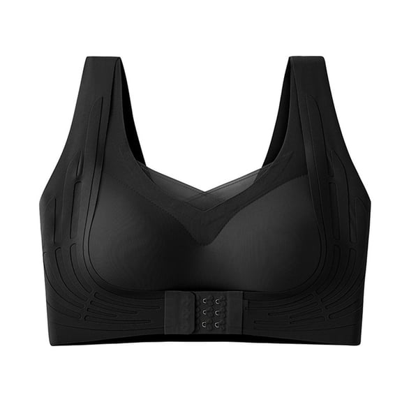 MVRLSH Sports Jelly Bras for Women Front Closure Wireless Back Support Full Coverage Corrector lette Underwear Strapless Bra