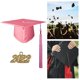 thumbnail image 5 of Gorro de graduación llamativo y memorable, gorro de graduación colorido y práctico de tela para estudiante (hy), 5 of 5
