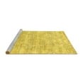 thumbnail image 2 of Ahgly Company Machine Washable Indoor Rectangle Solid Yellow Modern Area Rugs, 6' x 9', 2 of 4