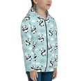 thumbnail image 5 of Pofeuu Cute Panda Bear Print Teenage Zipper Hoodie Sweatshirts Hooded Casual Jackets With Pocket For Boys Girls-Small, 5 of 6