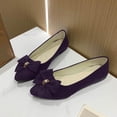 thumbnail image 2 of Women's Slippers Flat Heel Closed Toe Slip-on Loafer Slippers Winter Casual Vintage Indoor Outdoor Flat Bowknot Shoes for Women, 2 of 7