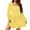Yellow, variant on Dresses For Women 2023 Fashion Sleeve Straight Neck Skirt Ruffle Back Slim Fitting Medium Length Chiffon Dress