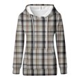 thumbnail image 5 of Sweatshirts For Women Loose Fit Women's Fashion Casual Long Sleeve Plaid Printed Hooded Sweatshirt, 5 of 5