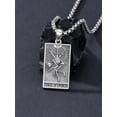 thumbnail image 2 of Skeleton Necklace 925 Sterling Silver Three of Swords Tarot Card Necklace Tarot Jewelry Gifts for Women Men, 2 of 10