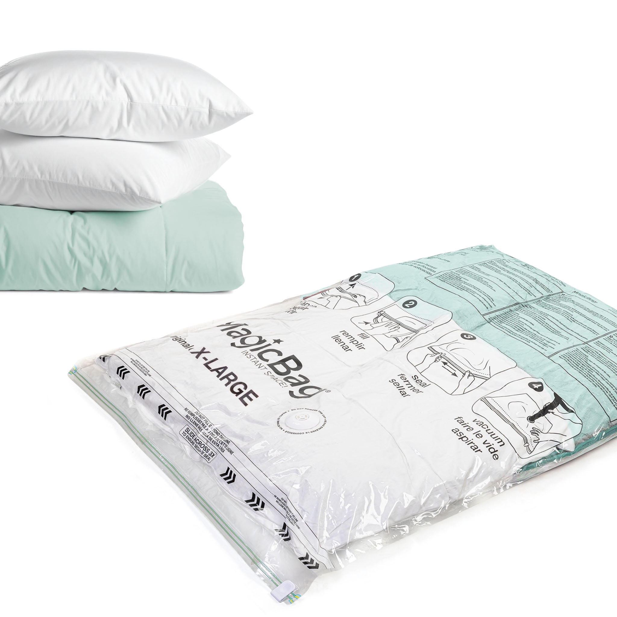 MagicBag Variety Pack Vacuum Storage Bags, 20 Pack Flat Compression Bags for Clothing & Bedding, Space Saving & Airtight