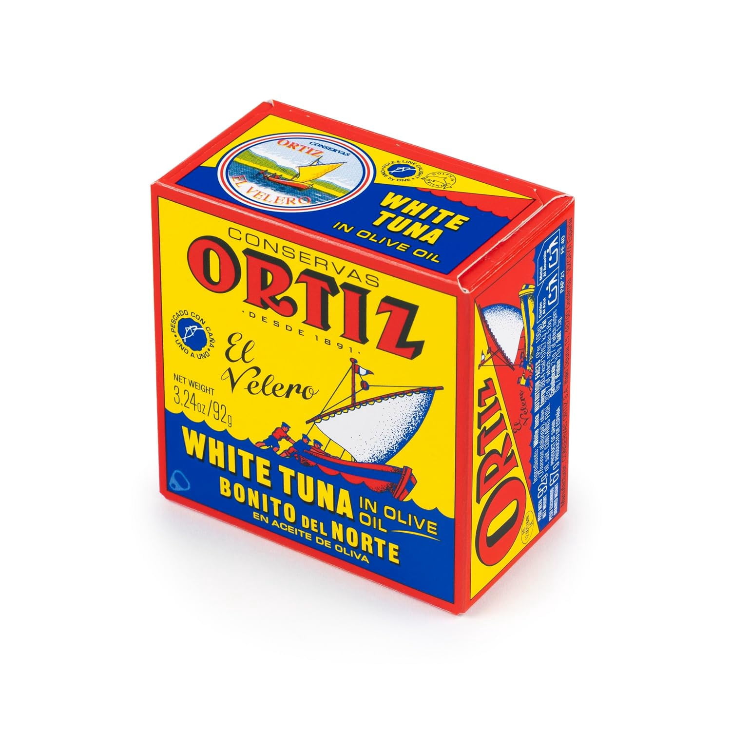 Conservas Ortiz White Tuna in Olive Oil, 3.2 oz. Cans (Pack of 10)