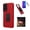 Red, variant on Compatible Case for TCL 50LE/ TCL K24/ TCL K23 Case, Red Shock Absorbent 360-Degree Rotating Belt Clip Kickstand Case Cover  + Tempered Glass