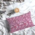 thumbnail image 5 of Fuzoiu Sweet Heart Print Pillow Case with Hidden Zipper,Pillow Covers,Soft and Comfortable Pillowcase-16"x24", 5 of 6