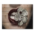 thumbnail image 3 of Designart 'Detail Of Sexy Red Girl Lips' Modern Print on Natural Pine Wood, 3 of 5