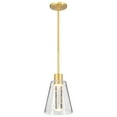 thumbnail image 2 of Nuvo Lighting Aura 7 Inch LED Pendant Brushed Brass K9 Bubble Crystal 3000K CCT - Brushed Brass, 2 of 5