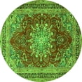 thumbnail image 1 of Ahgly Company Indoor Round Medallion Green Traditional Area Rugs, 4' Round, 1 of 1