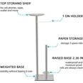 thumbnail image 2 of Toilet Paper Holder Stand for Bathroom Floor Standing Toilet Roll Dispenser Storages 4 Reserve Rolls, with Top Storage Shelf for Cell Phones, Wipe, Wallet and More(Brush Nickel), 2 of 13