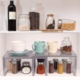 thumbnail image 4 of Kitchen Shelf Organizer for Cabinet Counter Cupboard Pantry, Stackable & Expandable, Dark Silver, 4 of 8