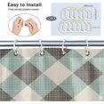 thumbnail image 2 of Retro Grid Shower Curtain Fabric Shower Curtain Set with 12 Hooks Waterproof 72 * 72 Inches for Bathroom Beach Caravan Hotel, 2 of 5