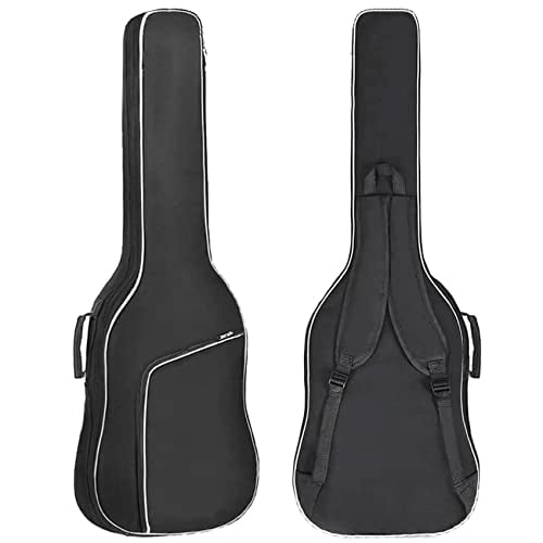 Funda Guit. Eléct. GIGKOUKI Bolsa Transporte 10mm Acolch. Estuche Suave Negro Gancho Espalda y Correa Cuel.