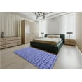 thumbnail image 5 of Ahgly Company Machine Washable Indoor Square Transitional Denim Blue Area Rugs, 6' Square, 5 of 7